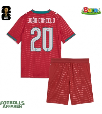 Portugal Joao Cancelo #20 Hemmaställ Barn VM 2026 Kortärmad (+ Korta byxor)